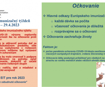 Aktuality / Európsky imunizačný týždeň - foto