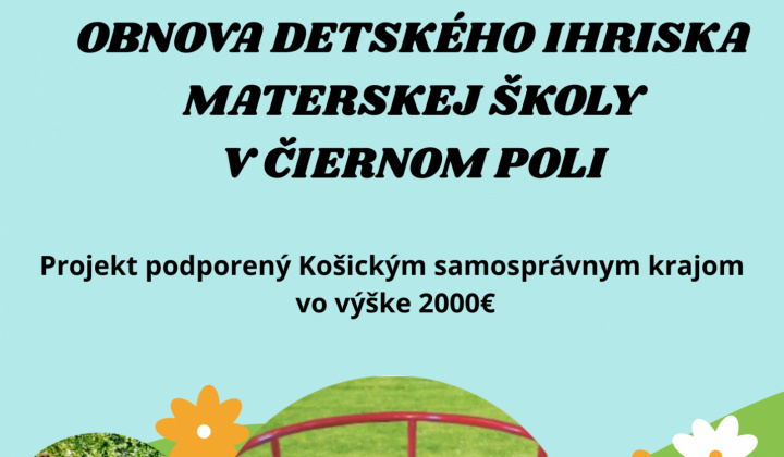 Aktuality / Obnova detského ihriska materskej školy v Čiernom Poli - foto