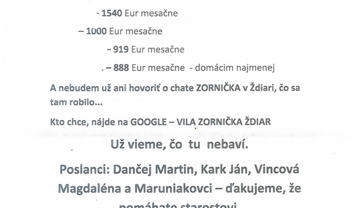 Aktuality / Stanovisko obce k anonymu  - foto
