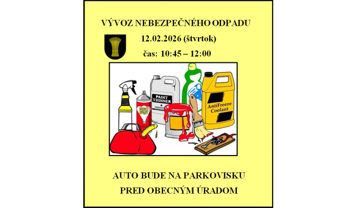Vývoz nebezpečeného odpadu 12.02.2026